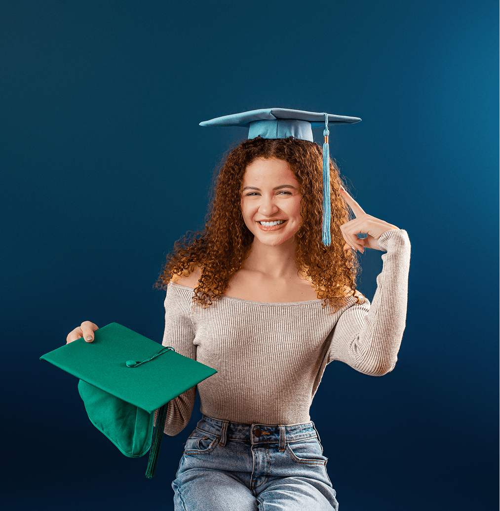 Grad Cap Remix - Clear and Black Headband Included