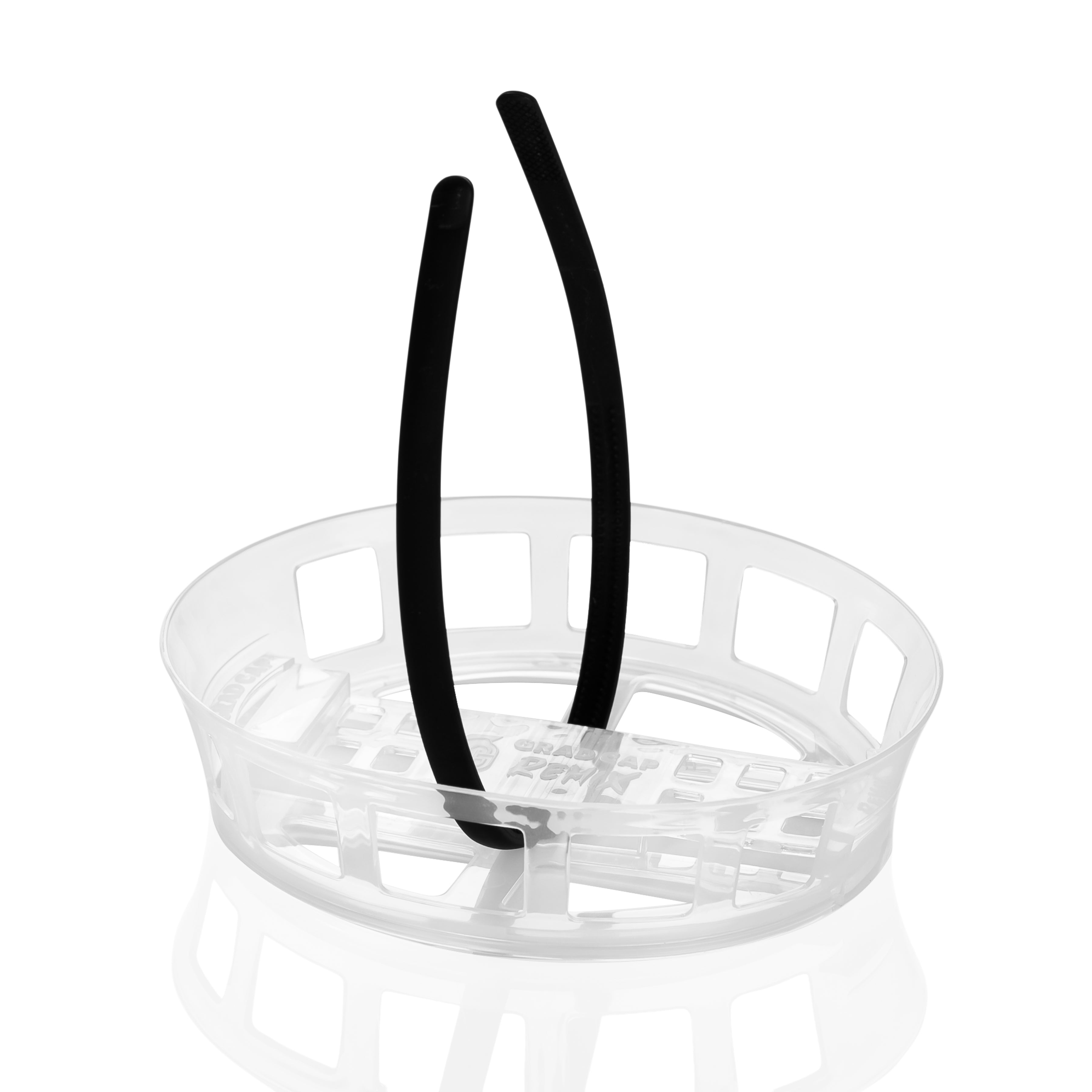 Grad Cap Remix - Clear and Black Headband Included